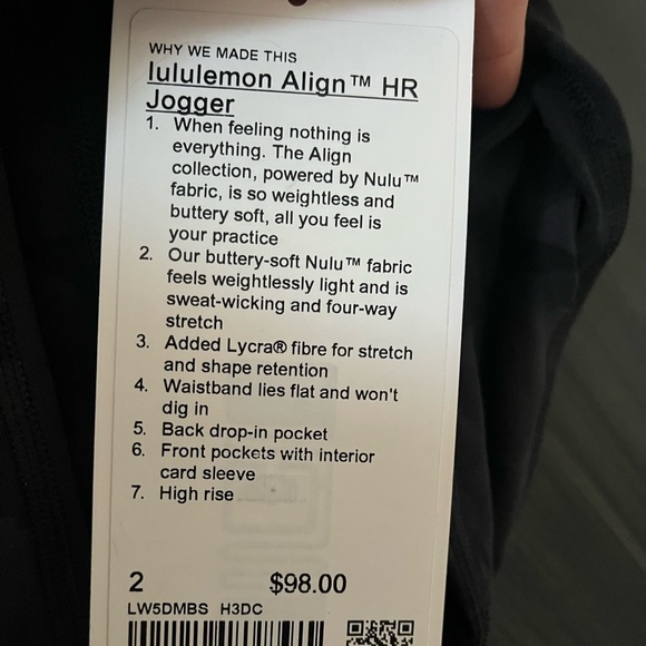 Black camouflage lululemon Align Jogger Full Length - Picture 4 of 6